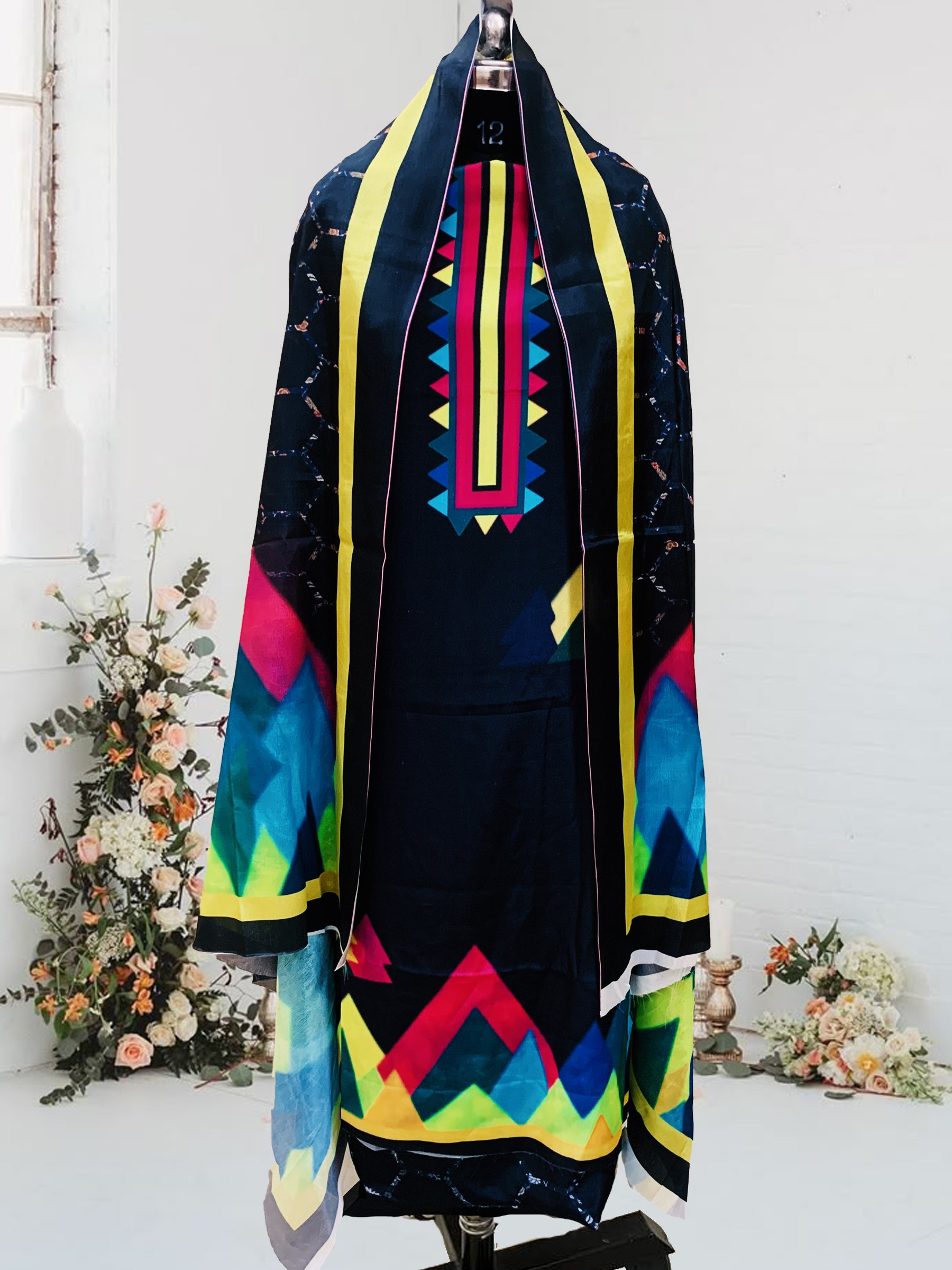 SS Creations Silk Crepe Suit SSAPR1714