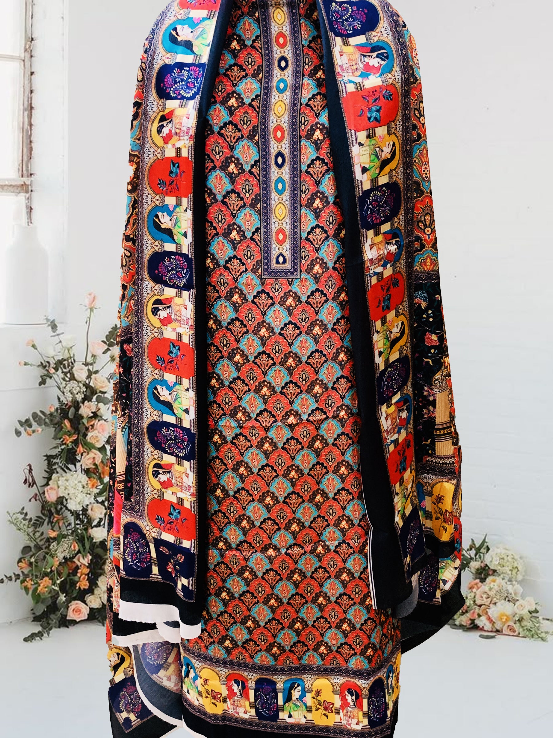 SS Creations Silk Crepe Suit SSAPR1718