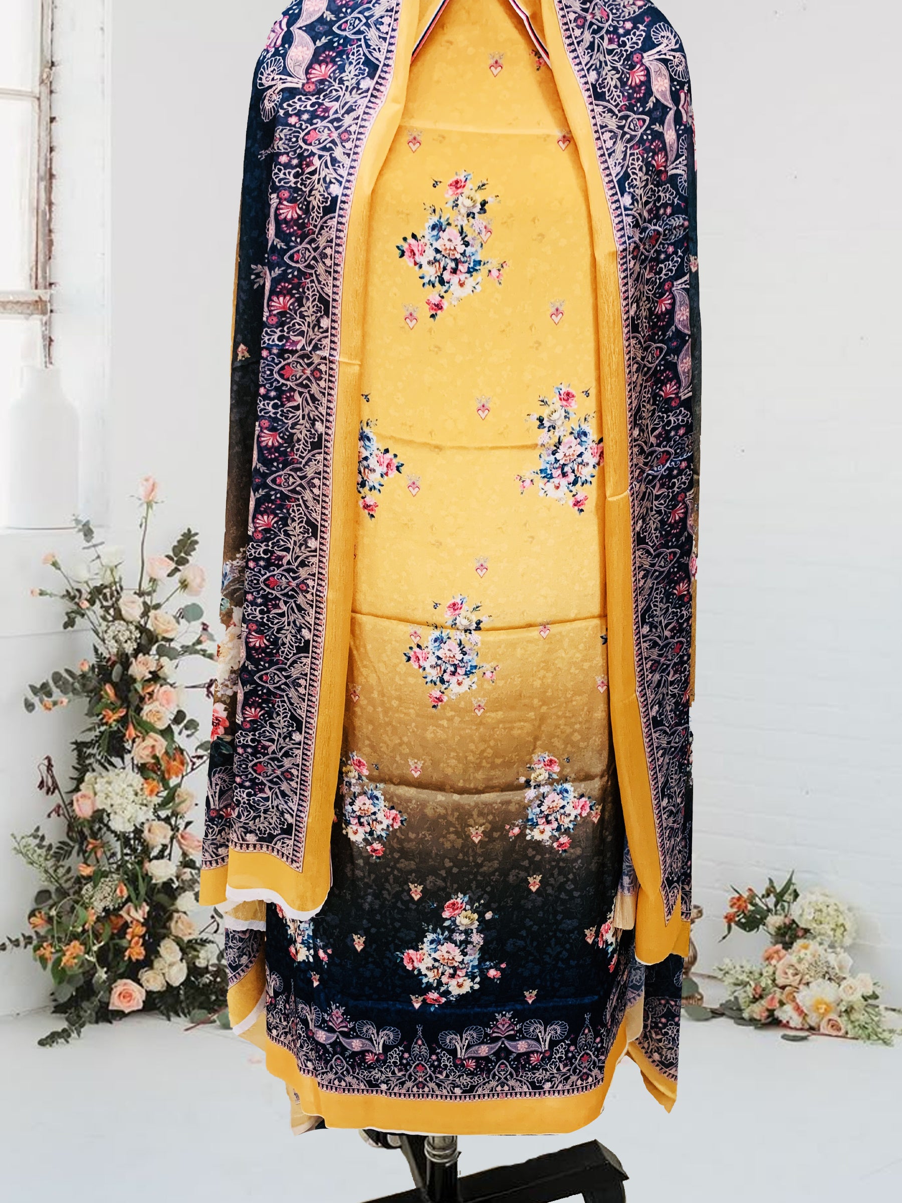 SS Creations Silk Crepe Suit SSAPR1716