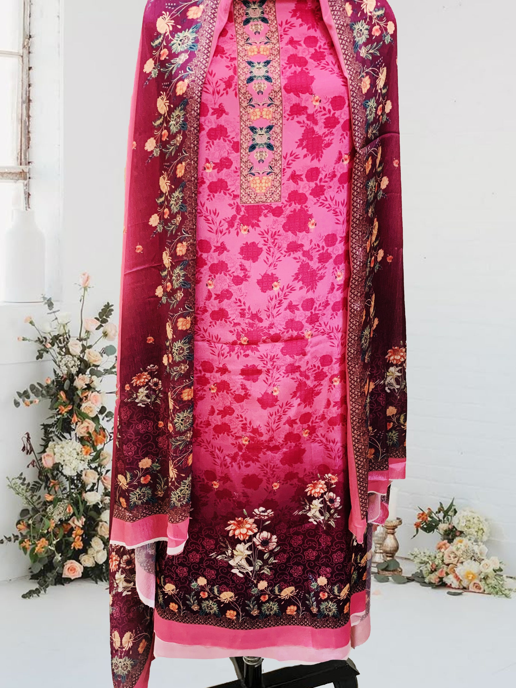 SS Creations Silk Crepe Suit SSAPR1715