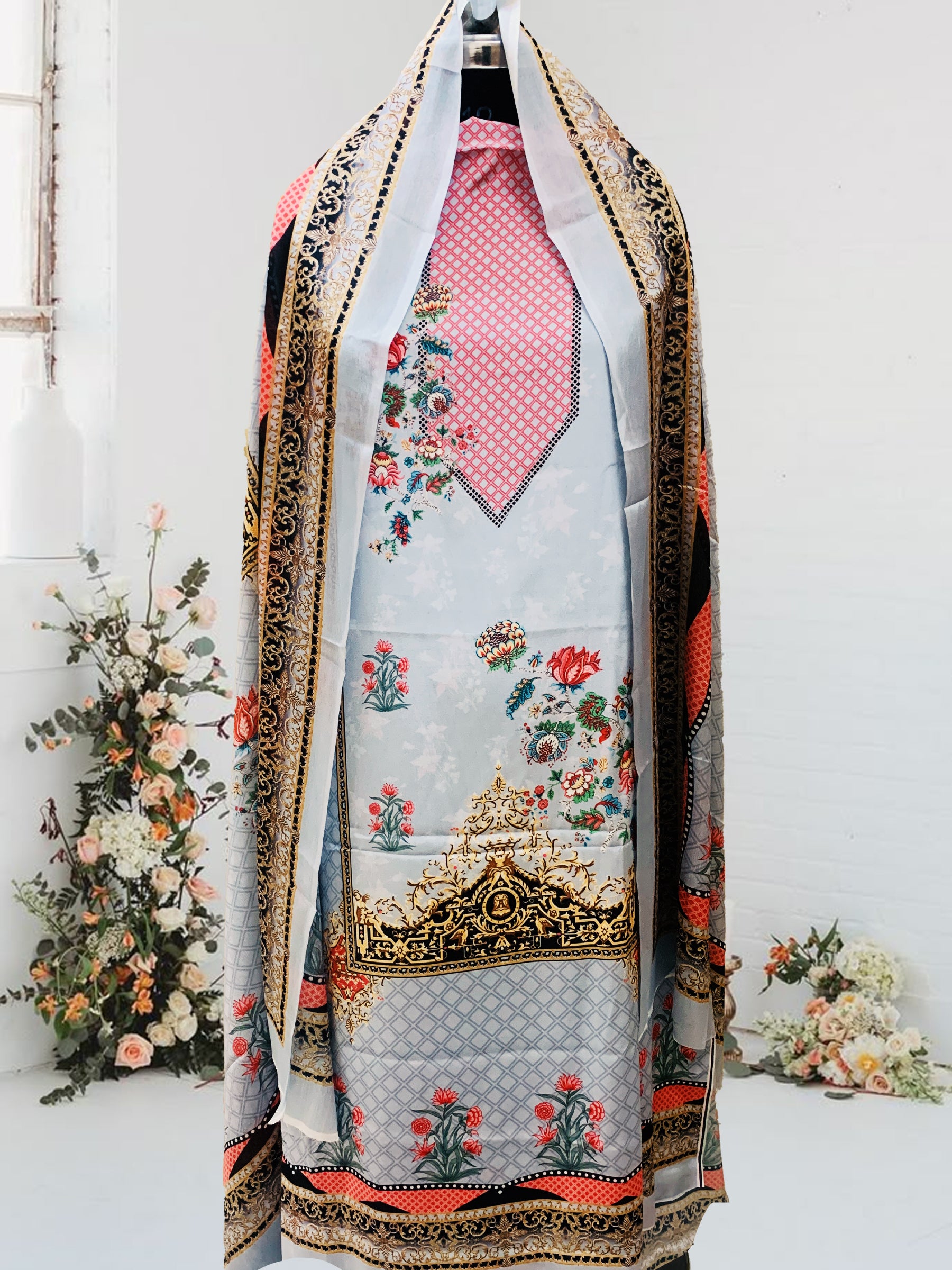 SS Creations Silk Crepe Suit SSAPR1722
