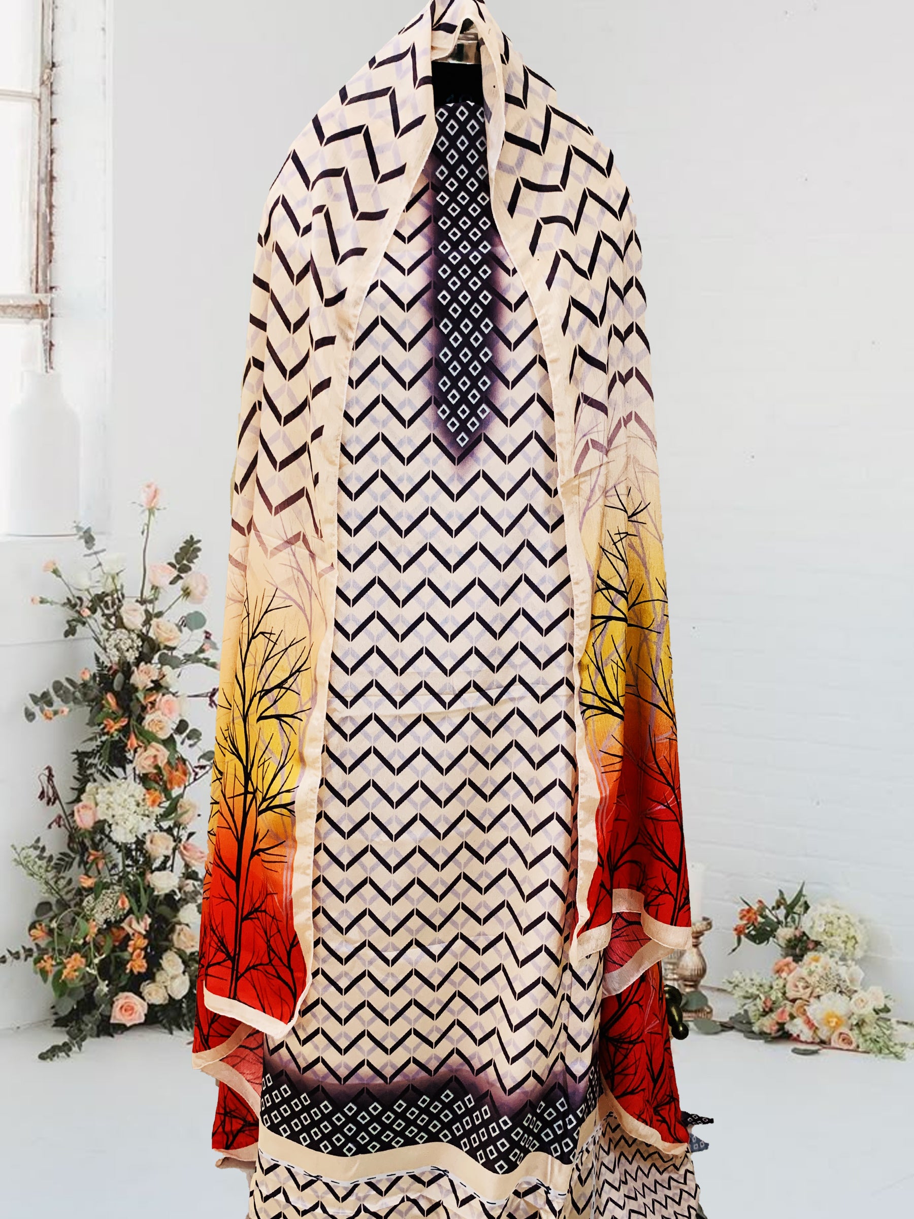 SS Creations Silk Crepe Suit SSAPR1702