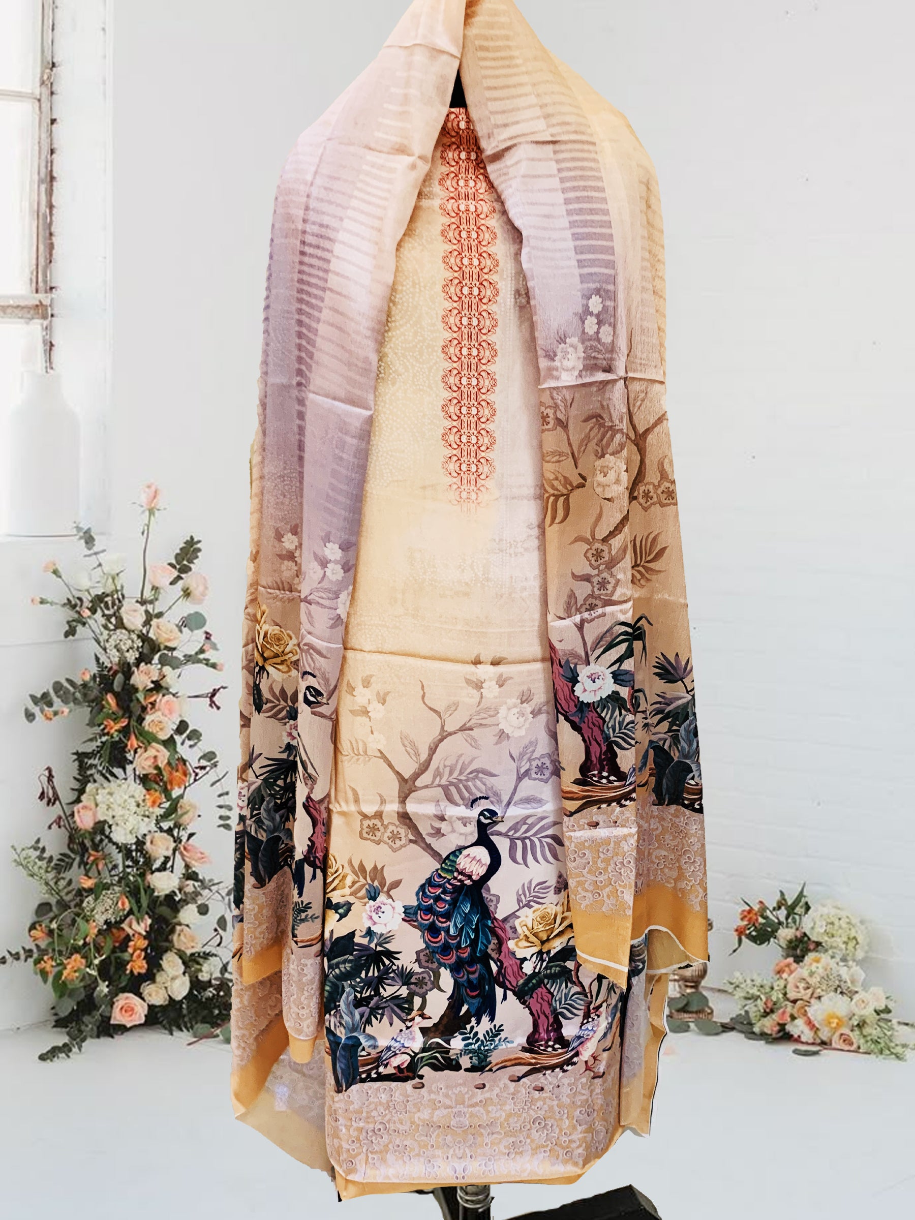 SS Creations Silk Crepe Suit SSAPR1703