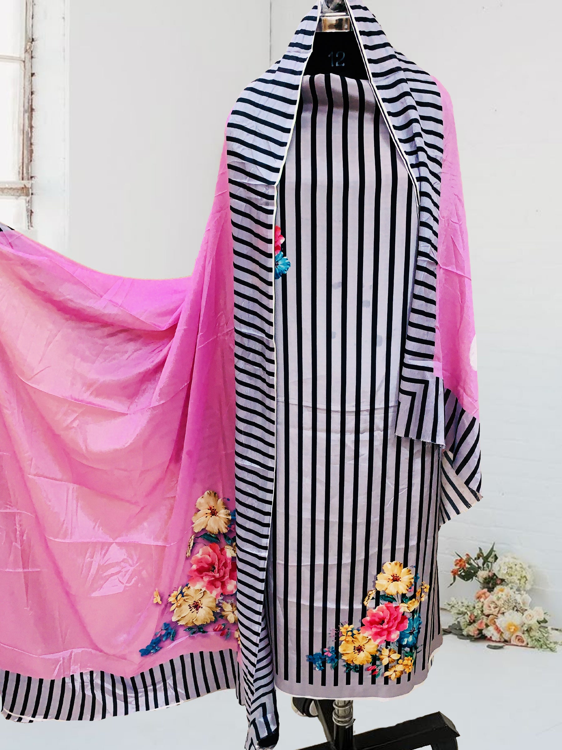 SS Creations Silk Crepe Suit SSAPR1710