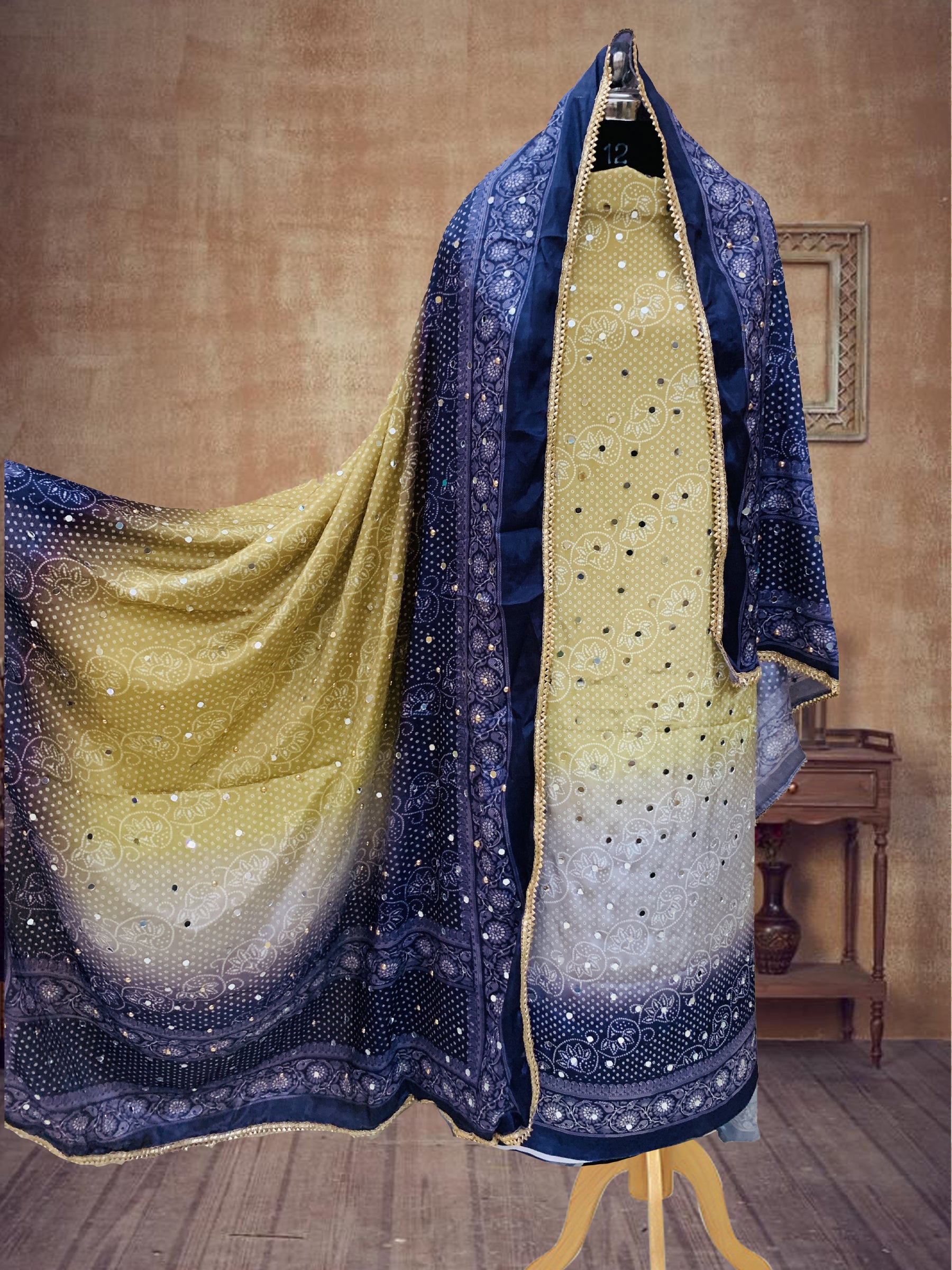 SS Creations Karachi Suit BANDHANI