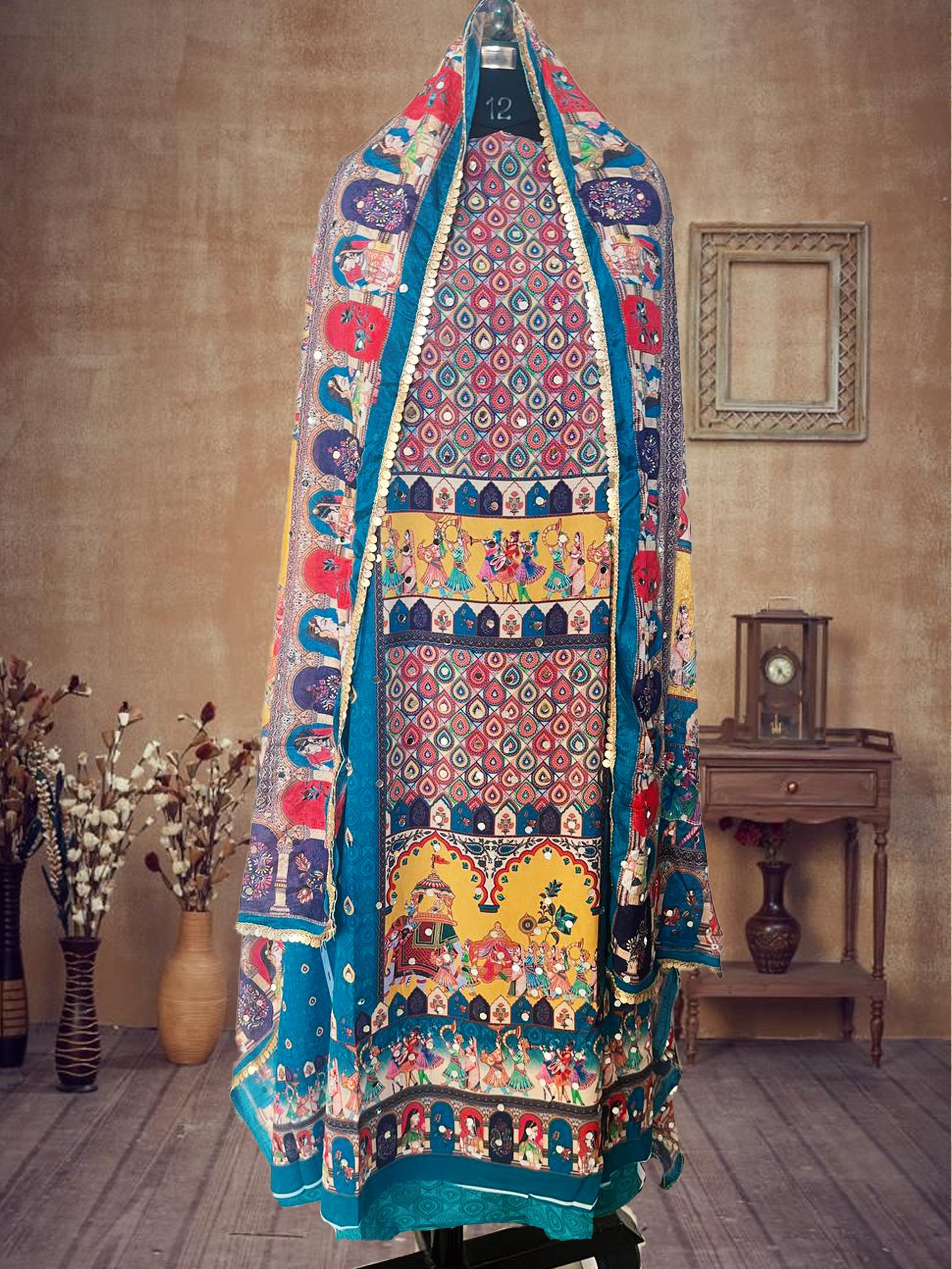 SS Creations Karachi Suit Firozi mughal