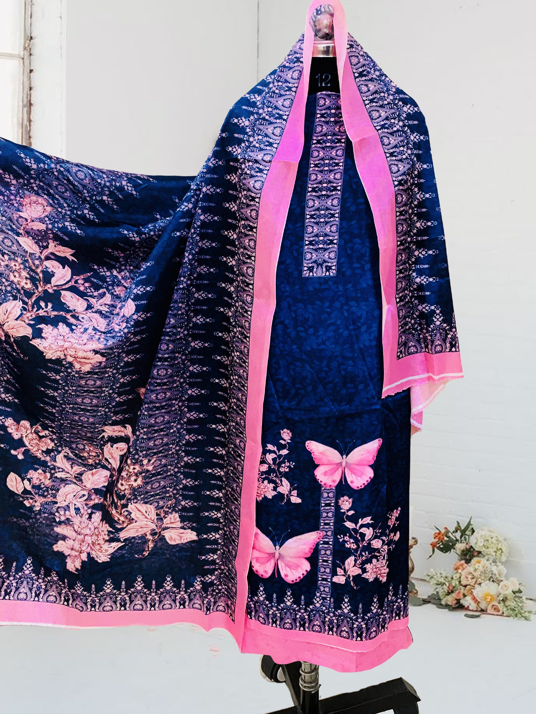 SS Creations Silk Crepe Suit SSAPR1707