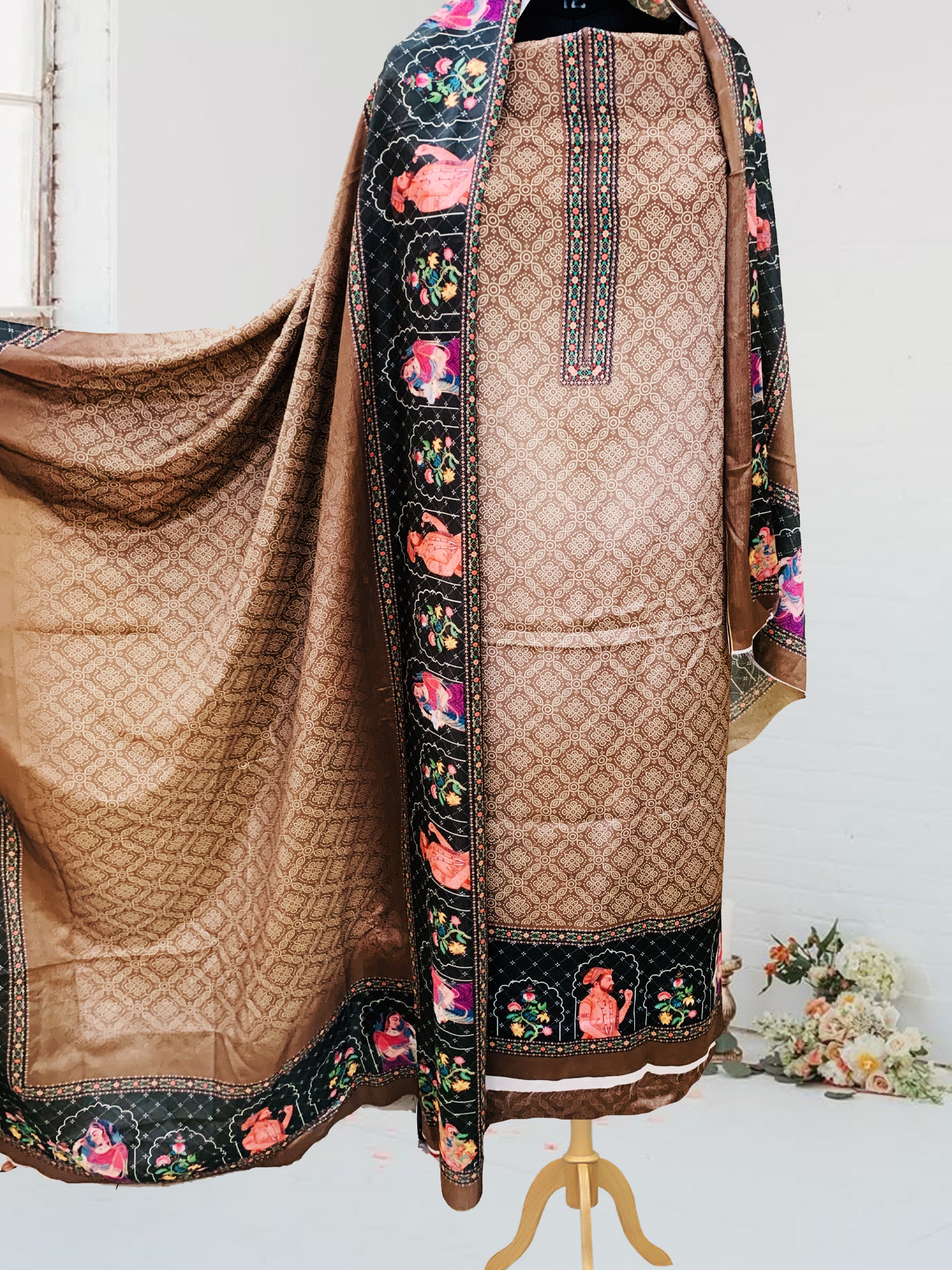 SS Creations Silk Crepe Suit SSAPR1709