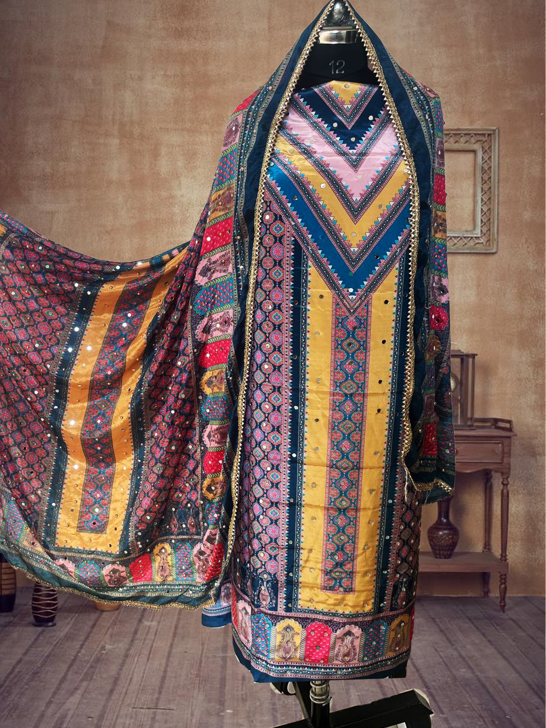 SS Creations Karachi Suit V-neck