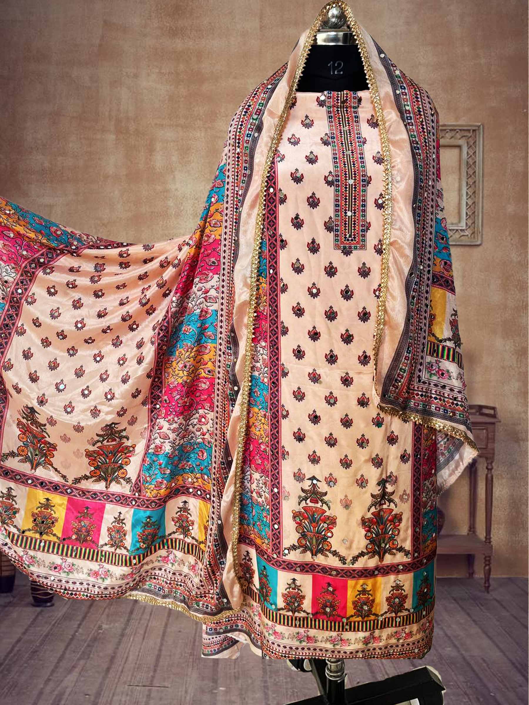 SS Creations Karachi Suit 3d white