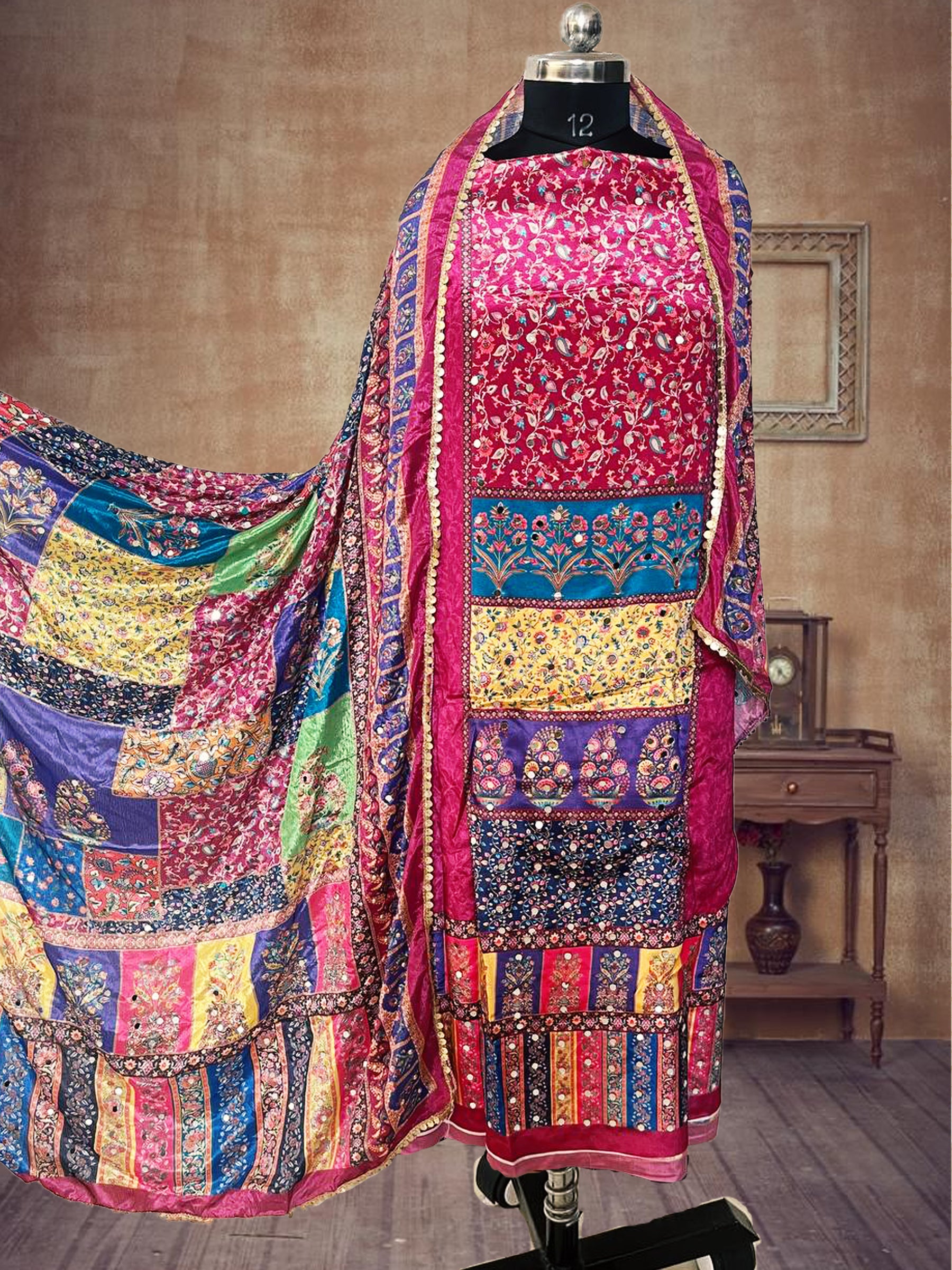 SS Creations Karachi Suit mauve karachi